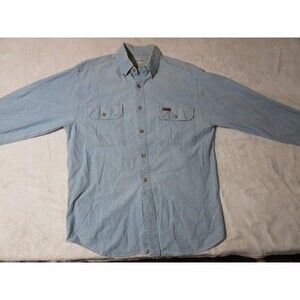 Carhartt Denim Long Sleeve Button Work Shirt Medium